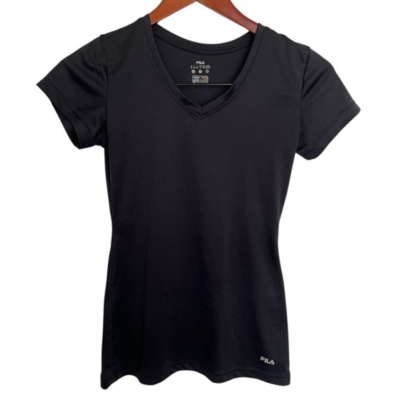FILA Women's Black V-Neck Top size XS - Picture 1 of 4
